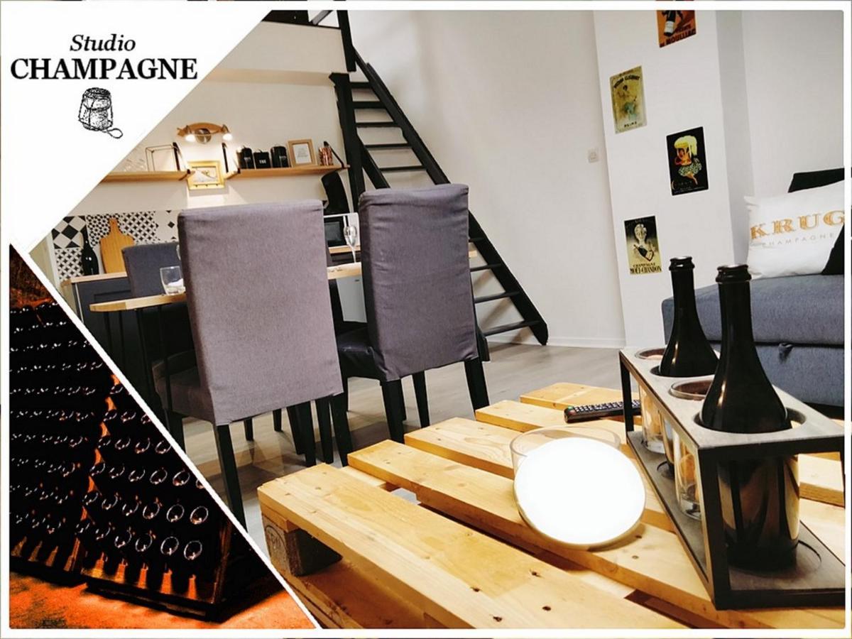 Apartamento Studio Champagne Reims Exterior foto